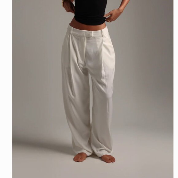 My Outfit Online The Ivy Wide-Leg Trousers - White - Picture 1 of 11